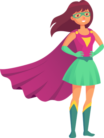 Mujer superheroe  Ilustración