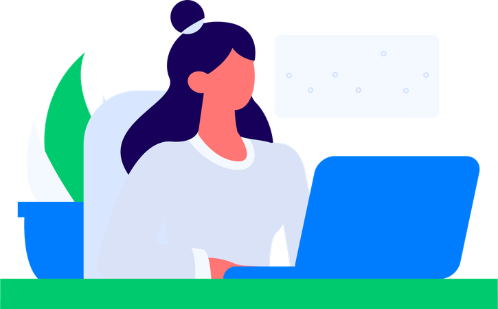 Mujer trabajando en la carga de la nube  Ilustración