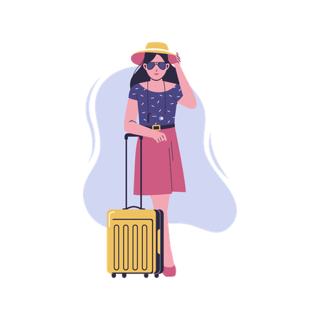 Mujer turista  Ilustración