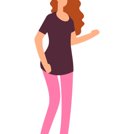Mujer yendo al cine  Ilustración