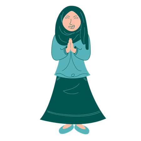 Mujslim Older Sister  Illustration