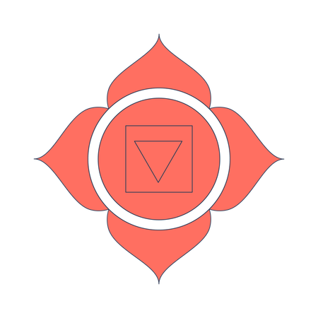 Muladhara-Wurzelchakra-Symbol  Illustration