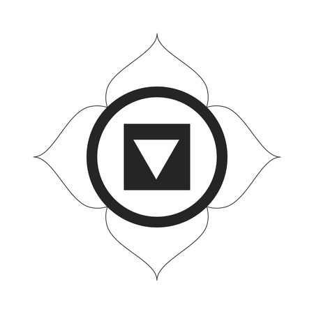 Muladhara-Wurzelchakra-Symbol  Illustration