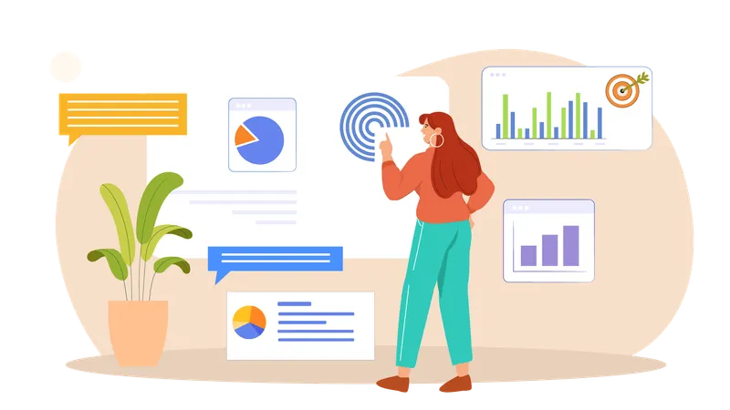 Analisando Dados Empresariais Femininos  Ilustração