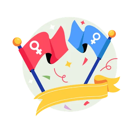 Bandeira da mulher  Ilustração