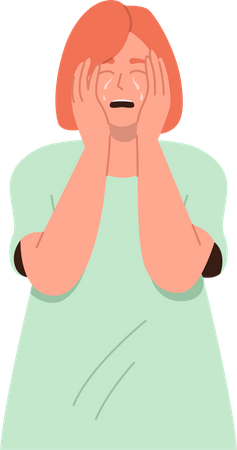 Mulher chorando  Ilustração