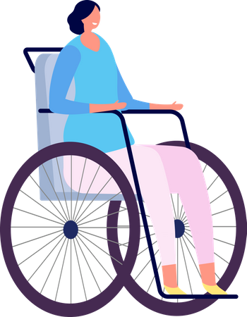 Mulher com deficiência  Ilustração
