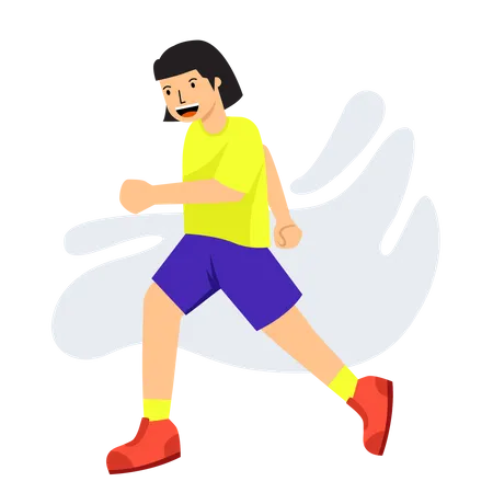 Mulher correndo  Ilustração