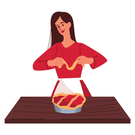 Mulher cozinhando  Ilustração