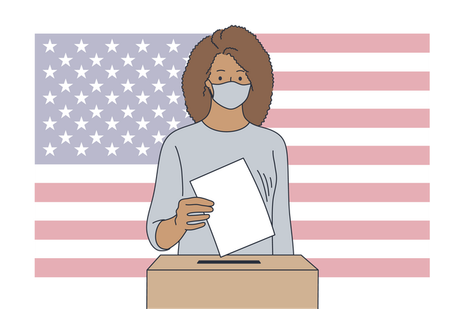 Mulher dando voto  Ilustração