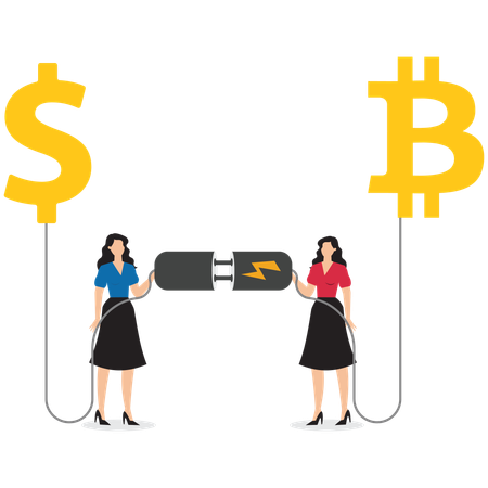 Mulher de negócios fazendo negociação forex  Ilustração