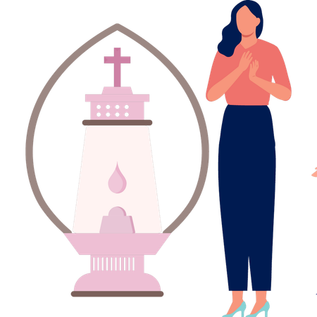 Mulher é feliz Lawton luz  Ilustração