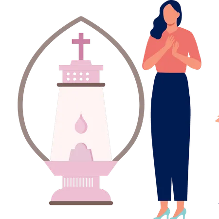 Mulher é feliz Lawton luz  Ilustração