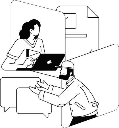 Mulher de negócios trabalhando no crescimento dos negócios  Ilustração