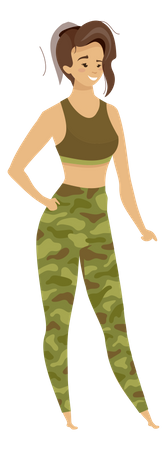 Mulher do exército  Ilustração