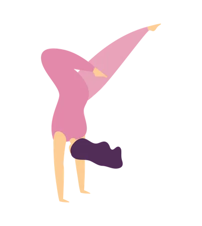 Mulher fazendo ioga  Ilustração