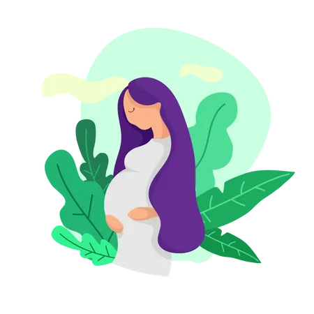 Mulher grávida  Ilustração