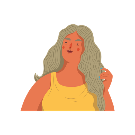 Mulher idosa  Ilustração