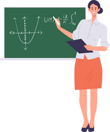Mulher matemática  Ilustração