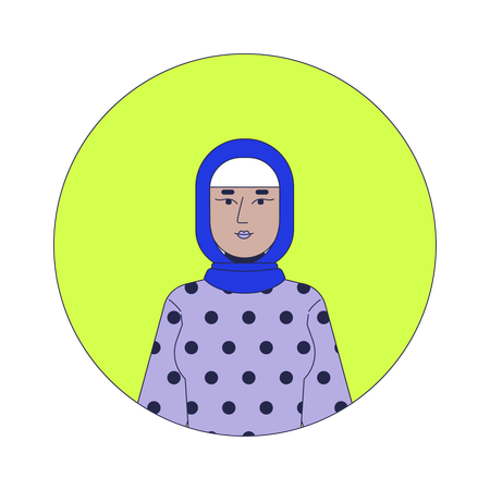 Mulher muçulmana em hijab  Ilustração