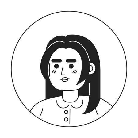 Mulher muito indiana com cabelo comprido  Ilustração