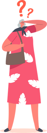 Mulher pensando  Ilustração