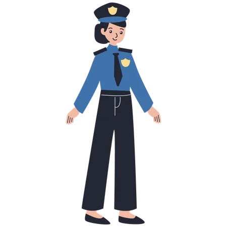 Mulher policial  Ilustração