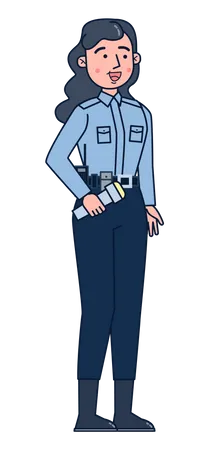 Mulher policial  Illustration