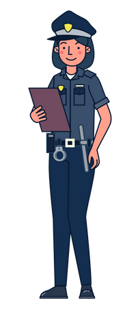 Policial feminina  Illustration