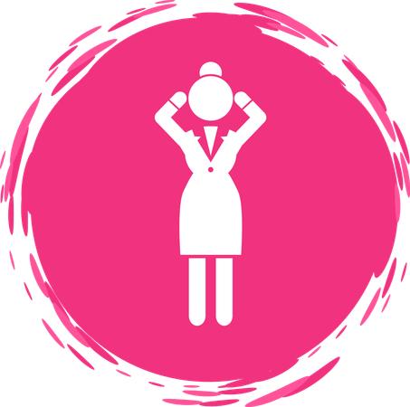 Mulher preocupada  Ilustração