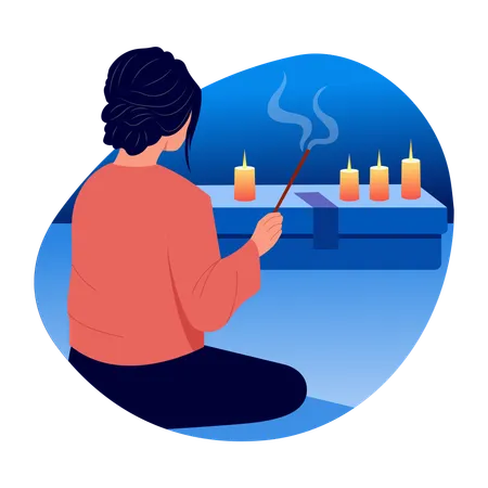 Incenso relâmpago feminino  Ilustração