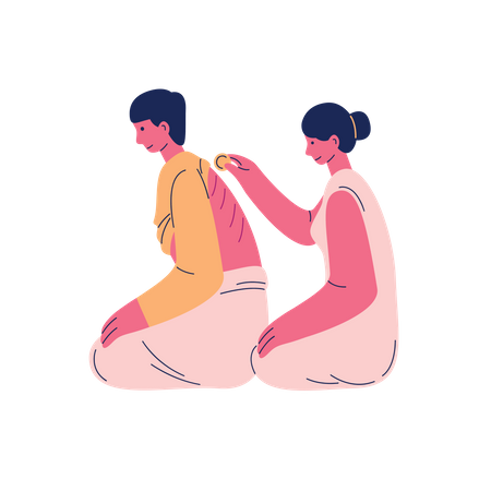 Mulher raspando quando pega um resfriado  Ilustração