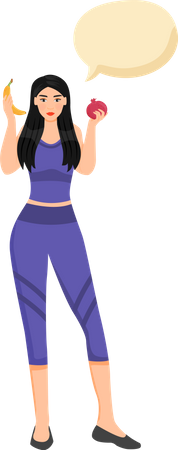Mulher saudável  Ilustração