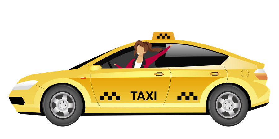 Taxista feminina  Ilustração