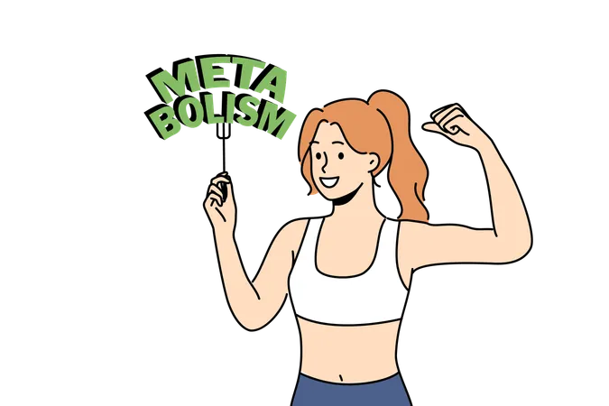 Mulher tem ótimo metabolismo  Ilustração