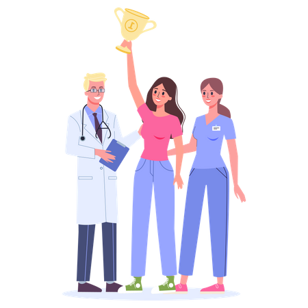 Mulher vence uma doença cancerígena  Ilustração