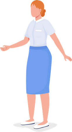 Mulher vestindo traje profissional  Ilustração