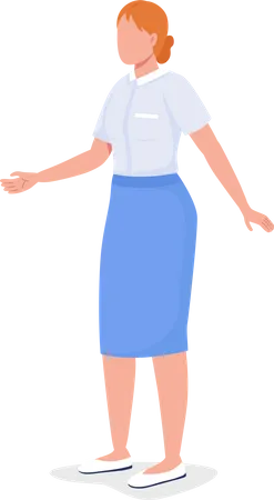 Mulher vestindo traje profissional  Ilustração