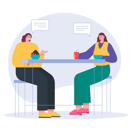 Mulheres conversando entre si  Ilustração