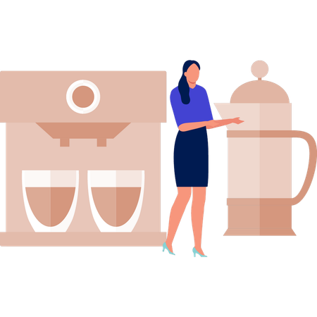 Mulheres falando sobre chá térmico  Illustration