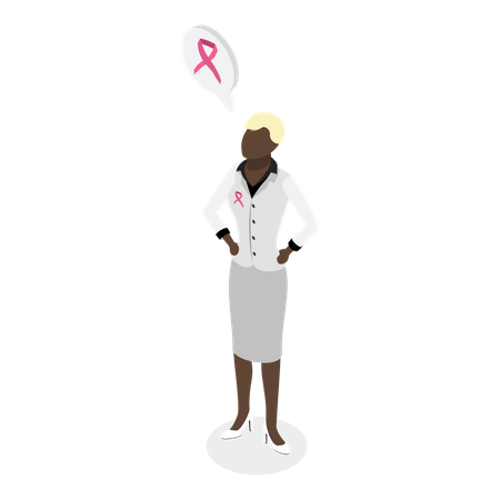 Mulheres negras usam fita rosa para divulgar a conscientização sobre o câncer de mama  Illustration