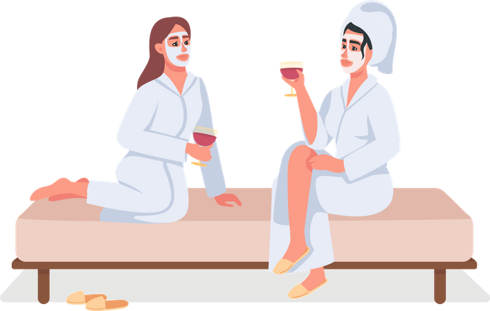 Mulheres no spa  Ilustração