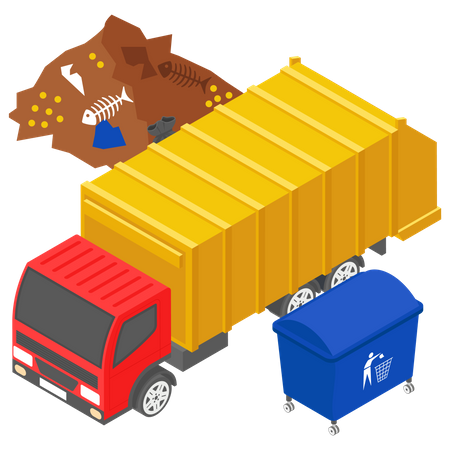Müllwagen  Illustration