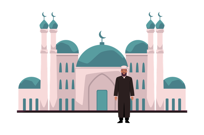 Mullah Imam or Mufti  Illustration