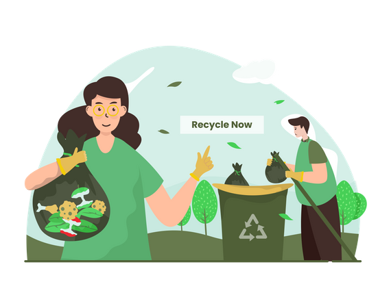 Jetzt recyceln  Illustration