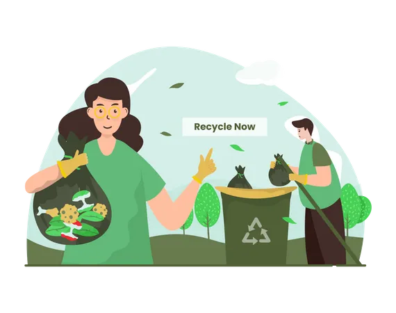 Jetzt recyceln  Illustration