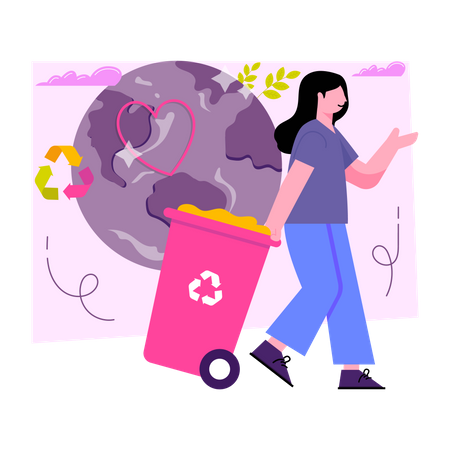 Müllrecycling  Illustration