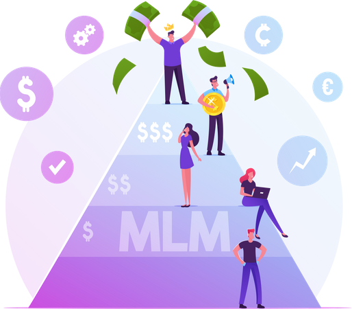 Multi Level Marketing Business  Illustration