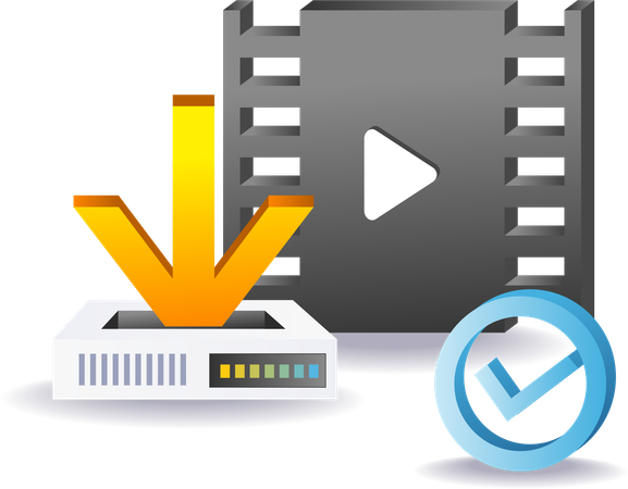 Multi media information data server  Illustration