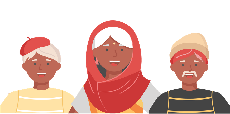 Multicultural Community  Illustration